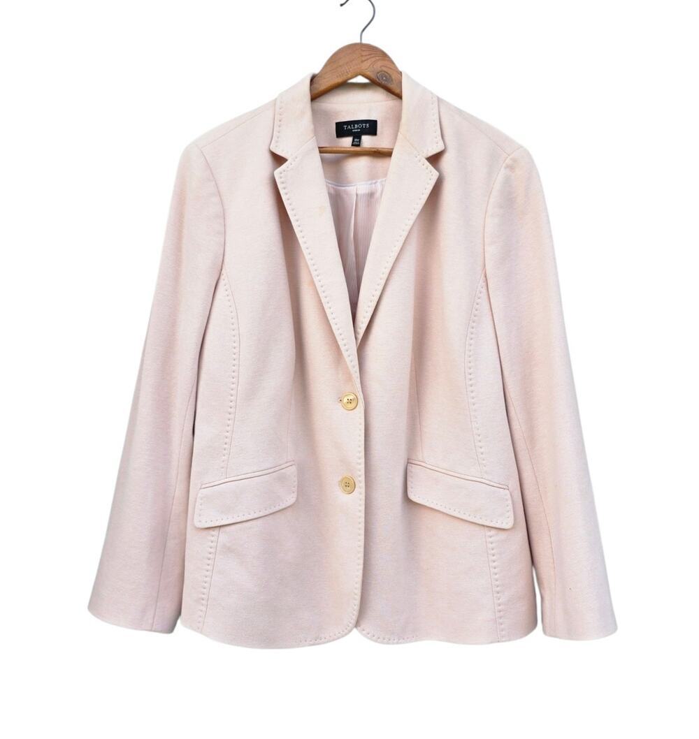 Talbots Single-Breasted Blazer Peach Pink Size 18W